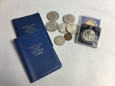 Lot 389 - A COLLECTION OF COMMEMORATIVE AND OTHER CROWNS AND OTHER COINS