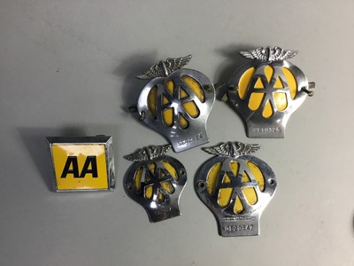 Lot 398 - A COLLECTION OF AA CAR BADGES