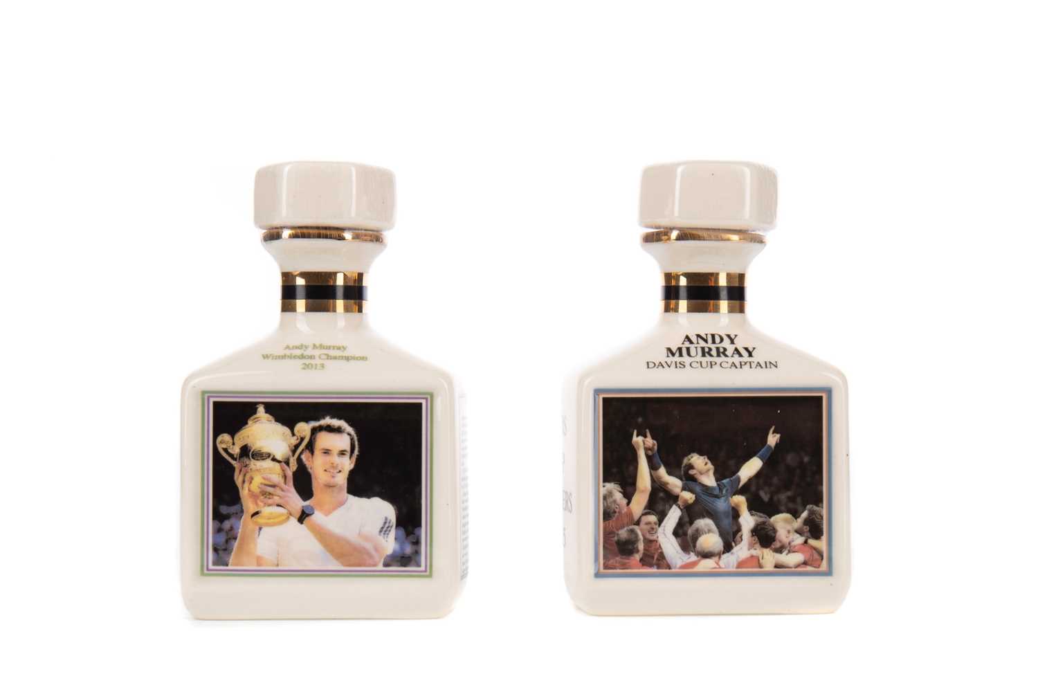 Lot 1705 - TENNIS INTEREST - PAIR OF  POINTERS WHISKY MINIATURES
