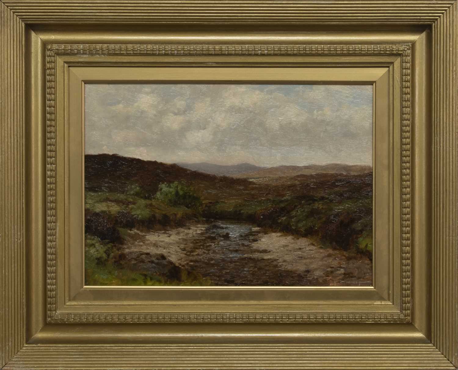 Lot 100 - HIGHLAND SCENE, AN OIL BY THOMAS HOPE MCKAY