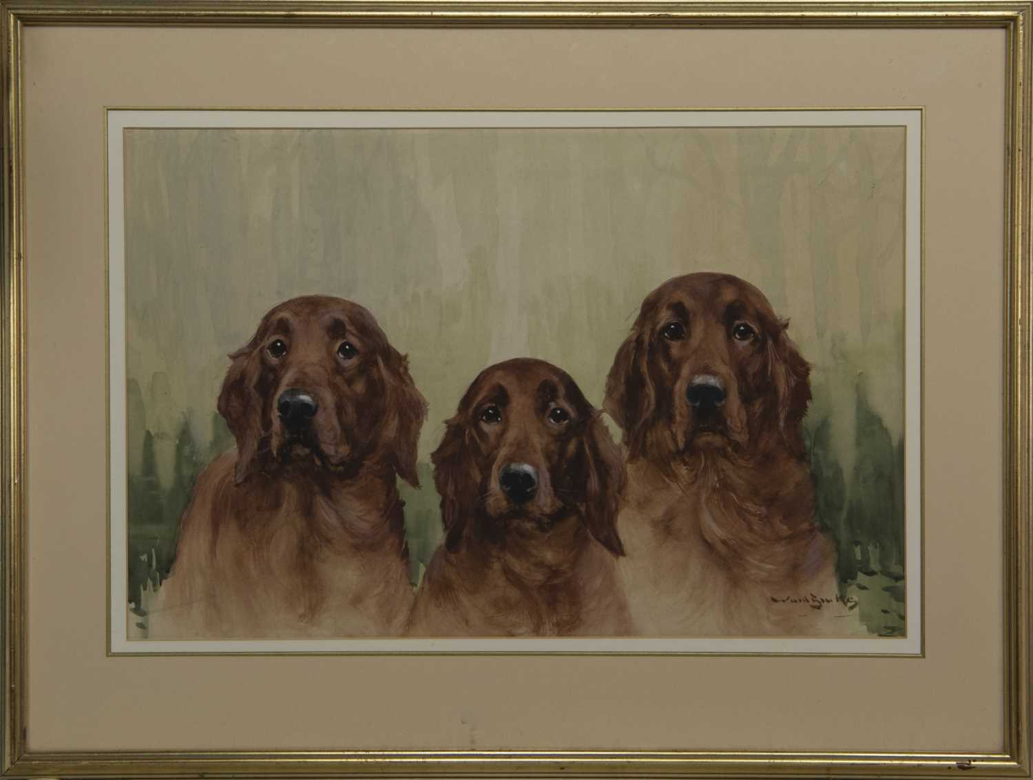 Lot 160 - THREE OF A KIND, A WATERCOLOUR BY REUBEN WARD BINKS