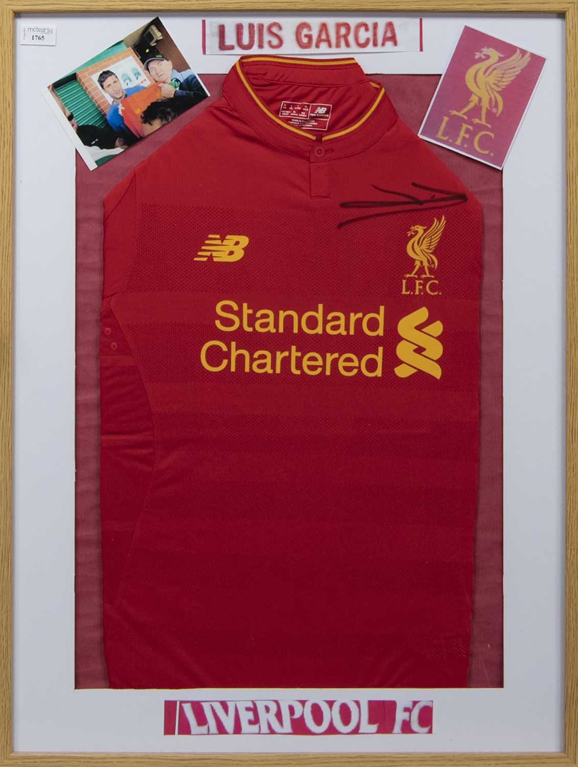 Lot 1765 - A LUIS GARCIA SIGNED LIVERPOOL F.C. JERSEY