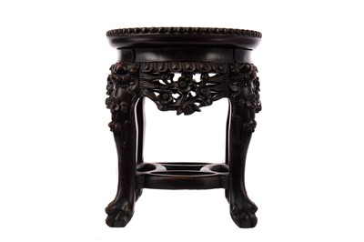 Lot 1627 - A CHINESE HARDWOOD JARDINIERE STAND