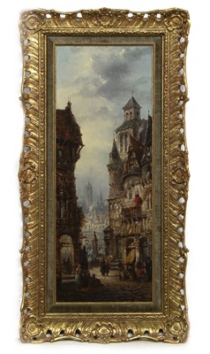 Lot 173 - A PAIR OF TOWNSCAPES BY FELICE REZIA