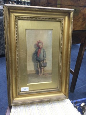 Lot 503 - BRITISH SCHOOL, BOY WITH RED SCARF