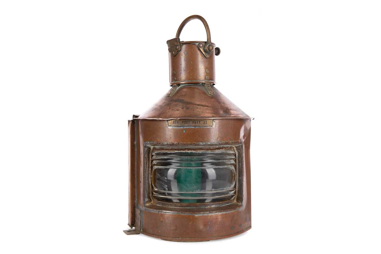 Lot 1174 - A PAIR OF EARLY 20TH CENTURY COPPER SHIPS LANTERNS
