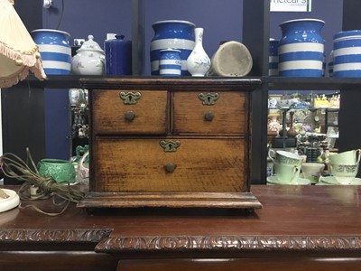 Lot 555 - A SMALL SPICE CHEST