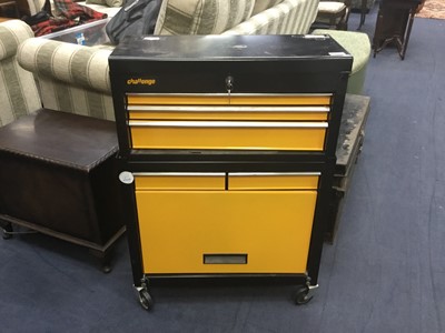 Lot 557 - A CHALLENGE METAL TOOL CABINET