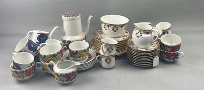 Lot 495 - A VICTORIAN ANCHOR CHINA TEA SERVICE AND A RETRO COFFEE SERVICE