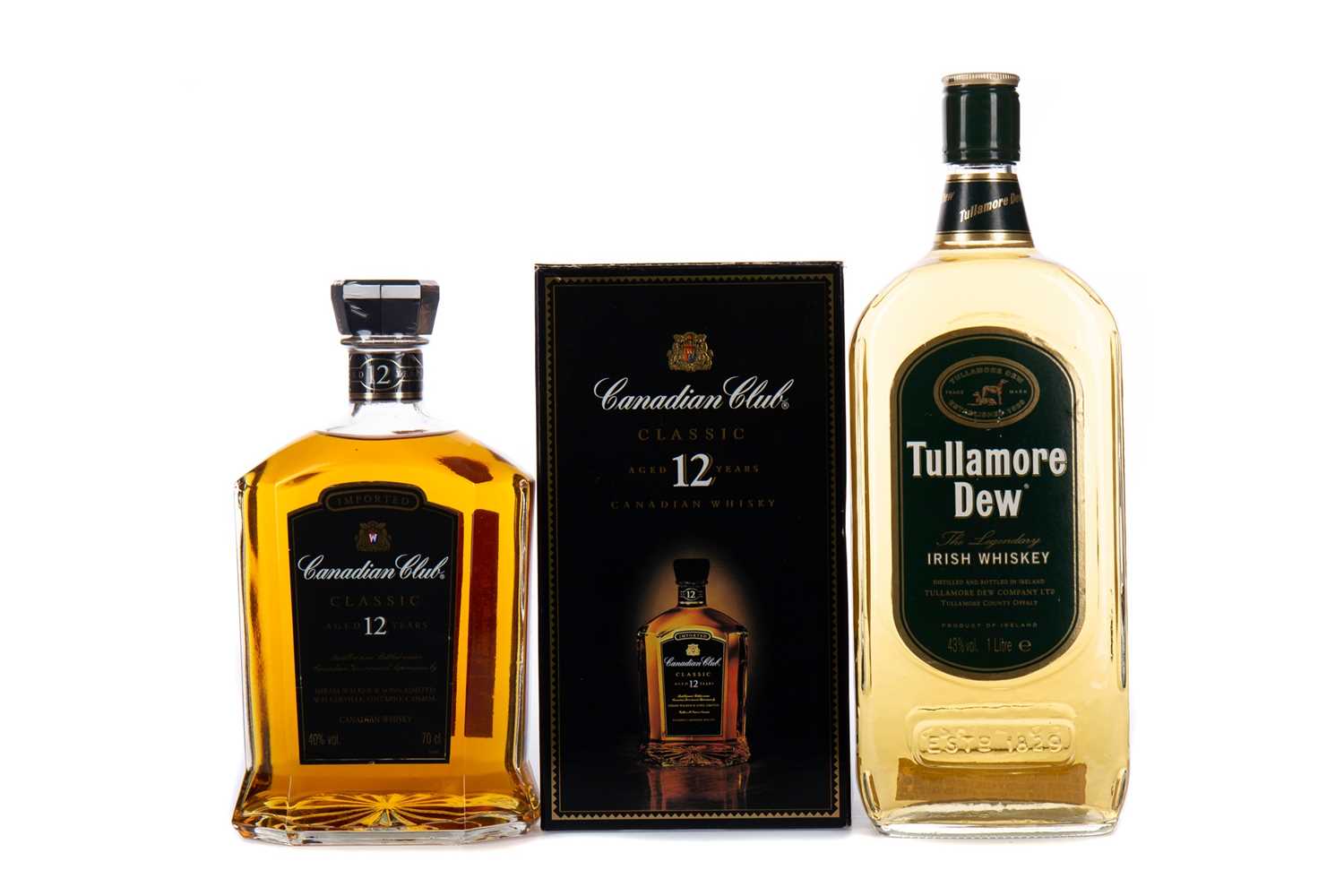Lot 7 - CANADIAN CLUB AGED 12 YEARS AND TULLAMORE DEW