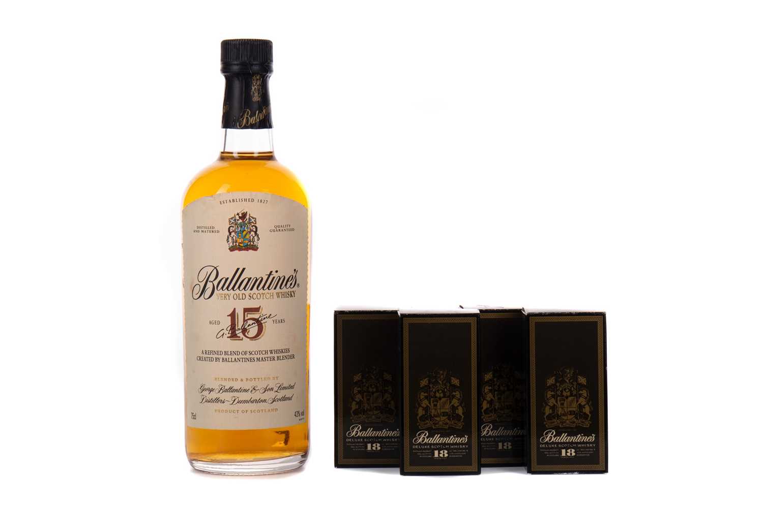 Lot 9 - BALLANTINE'S AGED 15 YEARS AND FOUR BALLANTINE'S 18 YEARS OLD MINIATURES