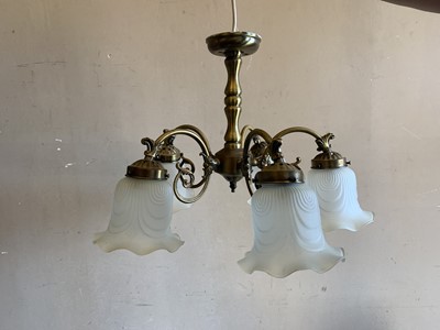 Lot 234 - A SIX BRANCH CEILING LIGHT PENDANT