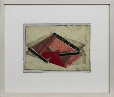 Lot 536 - PAINTED METALLIC FRAGMENT, A MIXED MEDIA BY PHILIP REEVES
