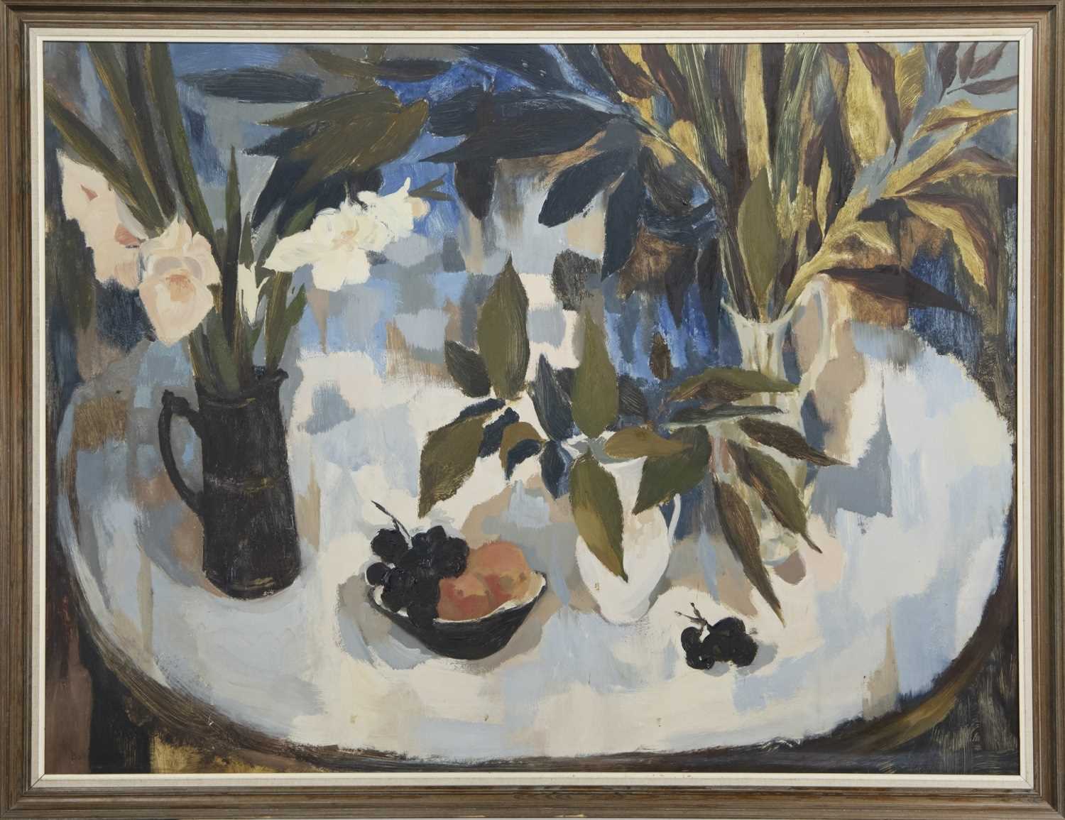 Lot 537 - STILL LIFE, AN OIL BY BABS REDPATH
