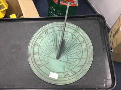 Lot 613 - A CAST METAL SUNDIAL