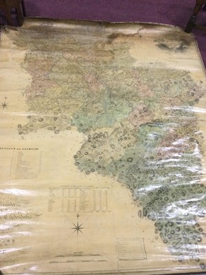 Lot 627 - A LARGE 19TH CENTURY COUNTY OF LANARK MAP