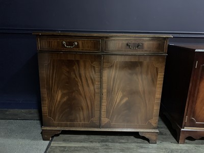 Lot 305A - A MAHOGANY SIDEBOARD AND ANOTHER