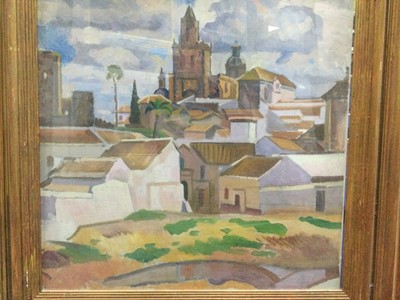 Lot 659 - A SCOTTISH SCHOOL TOWNSCAPE