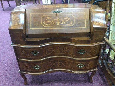 Lot 506A - A SERPENTINE FRONTED BUREAU