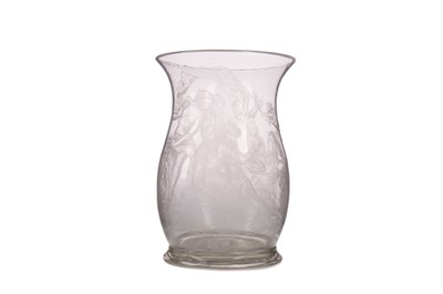 Lot 1005 - AN EARLY 19TH CENTURY DUTCH SODA GLASS VASE