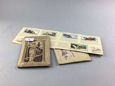 Lot 29 - A LOT OF TWO BOOKS OF CIGARETTE CARDS AND POSTCARDS