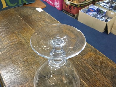 Lot 34 - A VICTORIAN NEWCASTLE GLASS DECANTER AND STOPPER