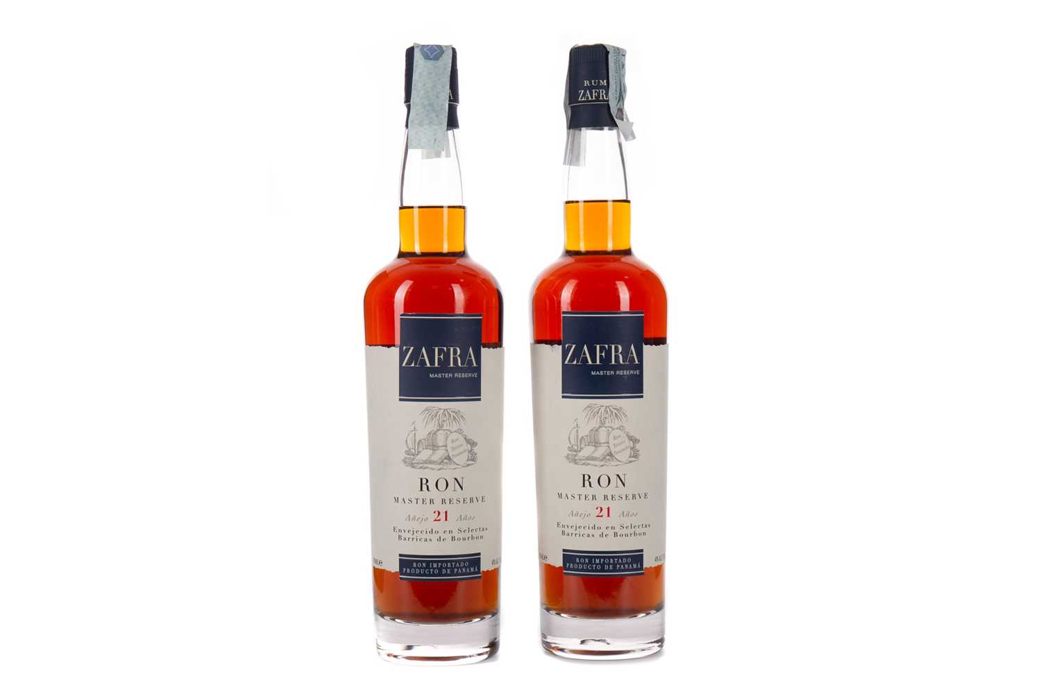 Lot 74 - TWO BOTTLES OF ZAFRA MASTER RESERVE AGED 21 YEARS