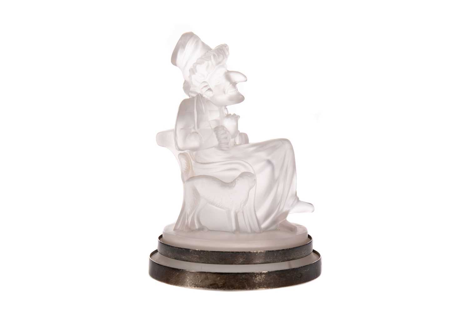 Lot 1024 - A LATE VICTORIAN FROSTED GLASS FIGURE OF JUDY
