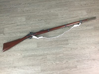 Lot 1413 - A REPRODUCTION PERCUSSION MUSKET