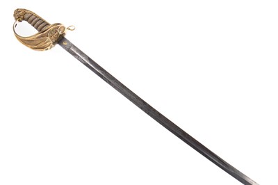 Lot 1417 - A LATE 19TH CENTURY NAVAL OFFICER'S DRESS SWORD