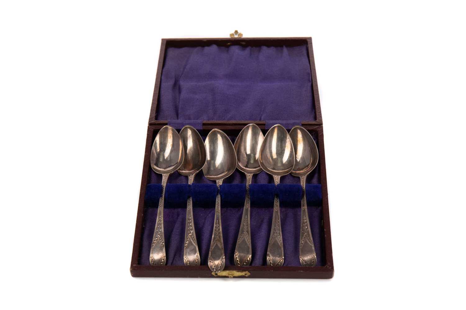 Lot 447 - TWO CASED SETS OF 19TH CENTURY SILVER TEASPOONS