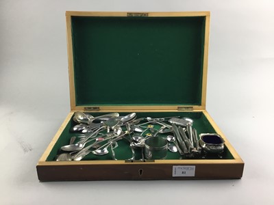 Lot 81 - A COLLECTION OF SILVER AND PLATED ITEMS