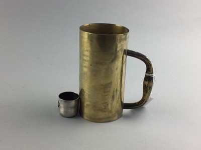 Lot 108 - A THIRD REICH STYLE TANKARD ALONG WITH A SHOT GLASS