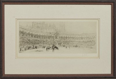 Lot 16 - BULLFIGHT, AN ETCHING BY WILLIAM WALCOT