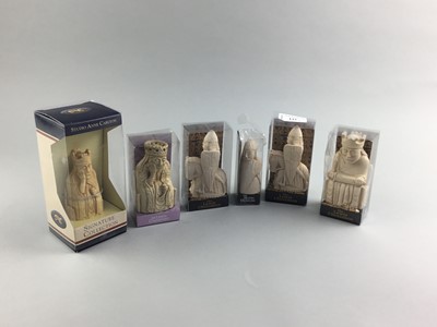 Lot 133 - A LOT OF SIX REPLICA LEWIS CHESS PIECES