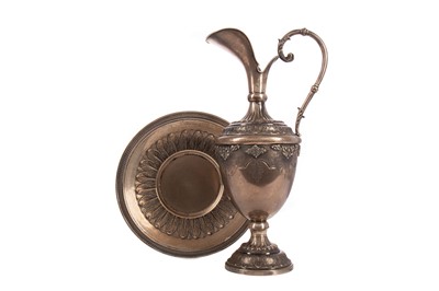 Lot 451 - A CONTINENTAL 800 SILVER EWER ON STAND OF RENAISSANCE DESIGN