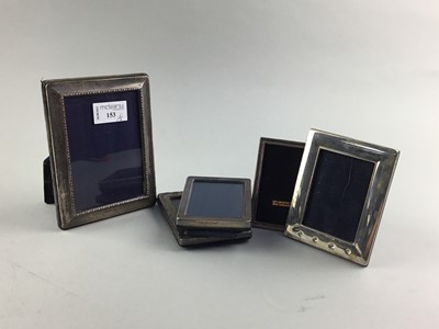 Lot 153 - A COLLECTION OF FIVE SILVER PHOTOGRAPH FRAMES