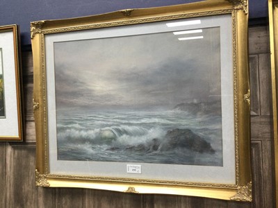 Lot 155 - MISTY SHORE, A PASTEL BY MARIE WILSON ALONG WITH AN OIL BY DE BENEDICTUS