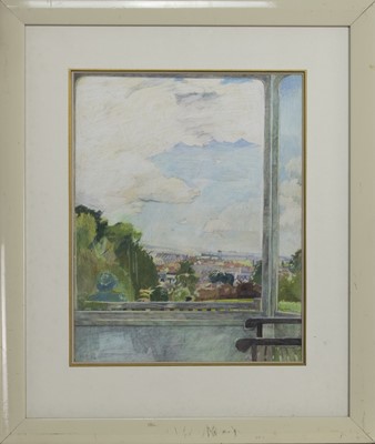 Lot 300 - LADY ON A BENCH, A MIXED MEDIA