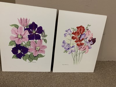 Lot 210 - A LOT OF TWO WATERCOLOUR FLORAL STUDIES BY SANDRA MORRISON