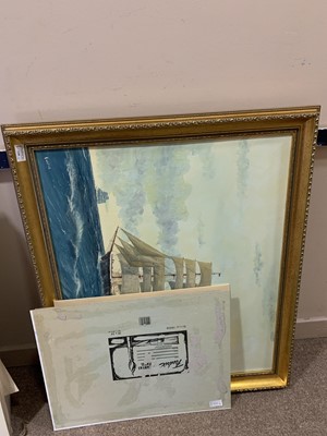 Lot 220 - H WATSON, SHIP ON THE OCEAN AND OTHER PAINTINGS