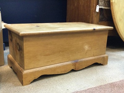 Lot 256 - A PINE BLANKET CHEST