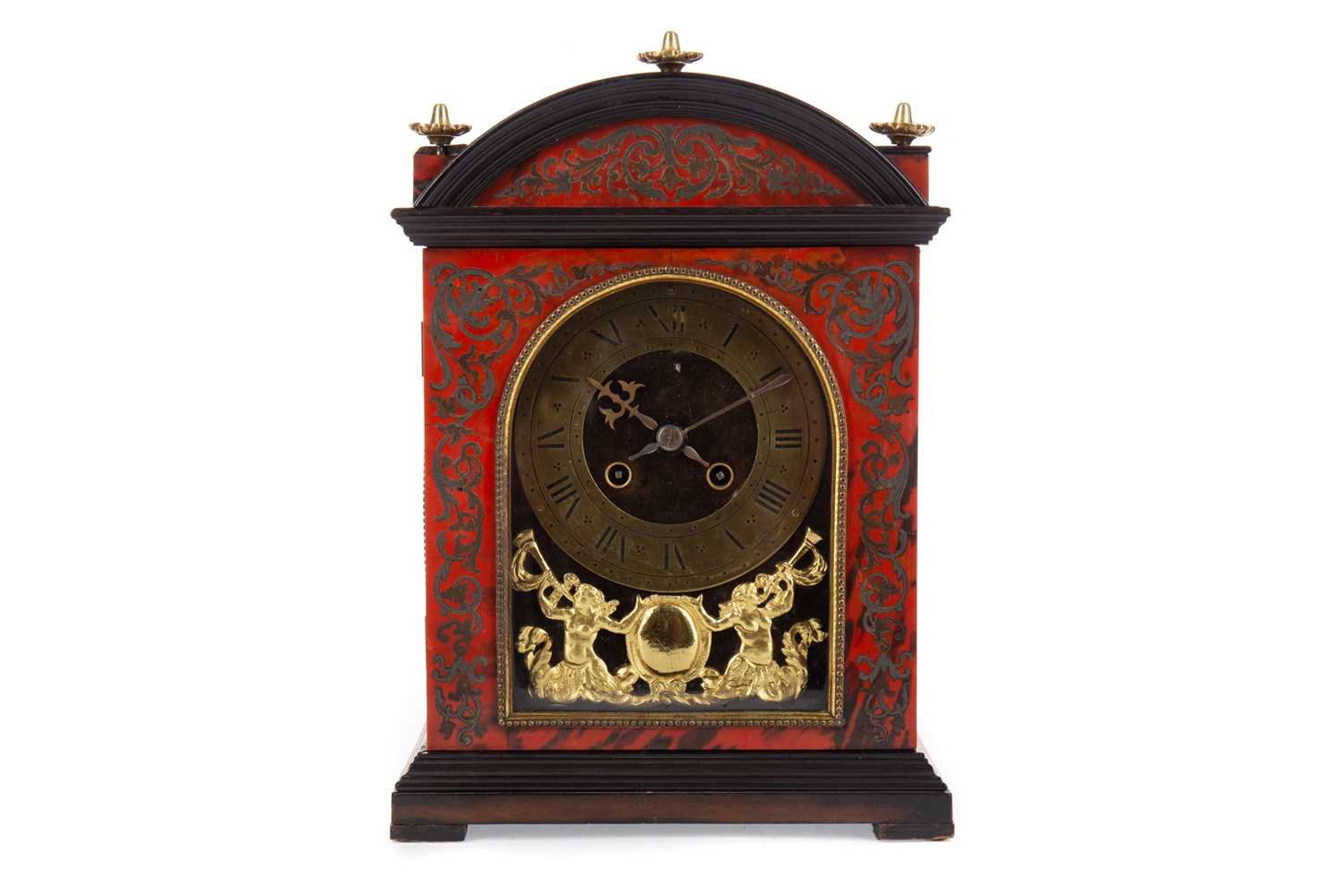Lot 1190 - A LATE 19TH CENTURY FRENCH BOULLE MANTEL CLOCK