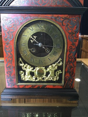 Lot 1190 - A LATE 19TH CENTURY FRENCH BOULLE MANTEL CLOCK
