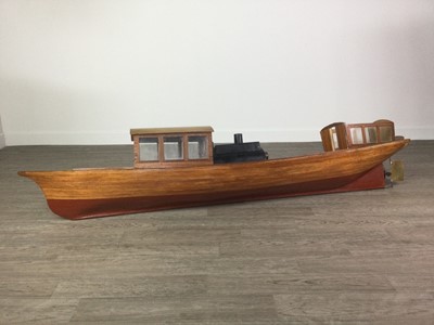 Lot 1446 - A SCRATCH BUILT STEAM POWERED MODEL OF A BOAT