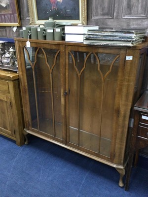 Lot 266 - A MAHOGANY DISPLAY CABINET