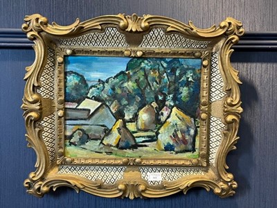 Lot 315 - AN OIL LANDSCAPE IN THE MANNER OF THE SCOTTISH COLOURISTS