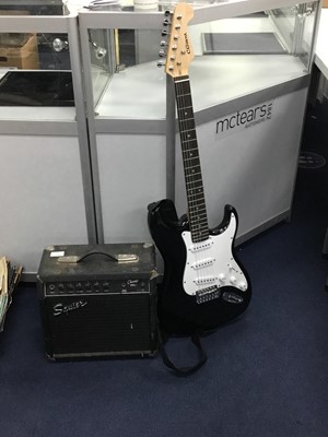 Lot 378 - A 'GIANT' ELECTRIC GUITAR ALONG WITH AN AMPLIFIER