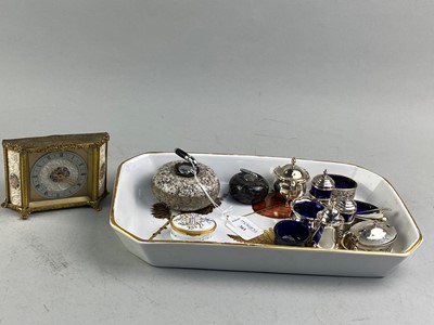 Lot 361 - A SILVER FIVE PIECE CONDIMENT SET AND OTHER VARIOUS OBJECTS