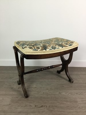 Lot 343 - A REPRODUCTION DRESSING STOOL